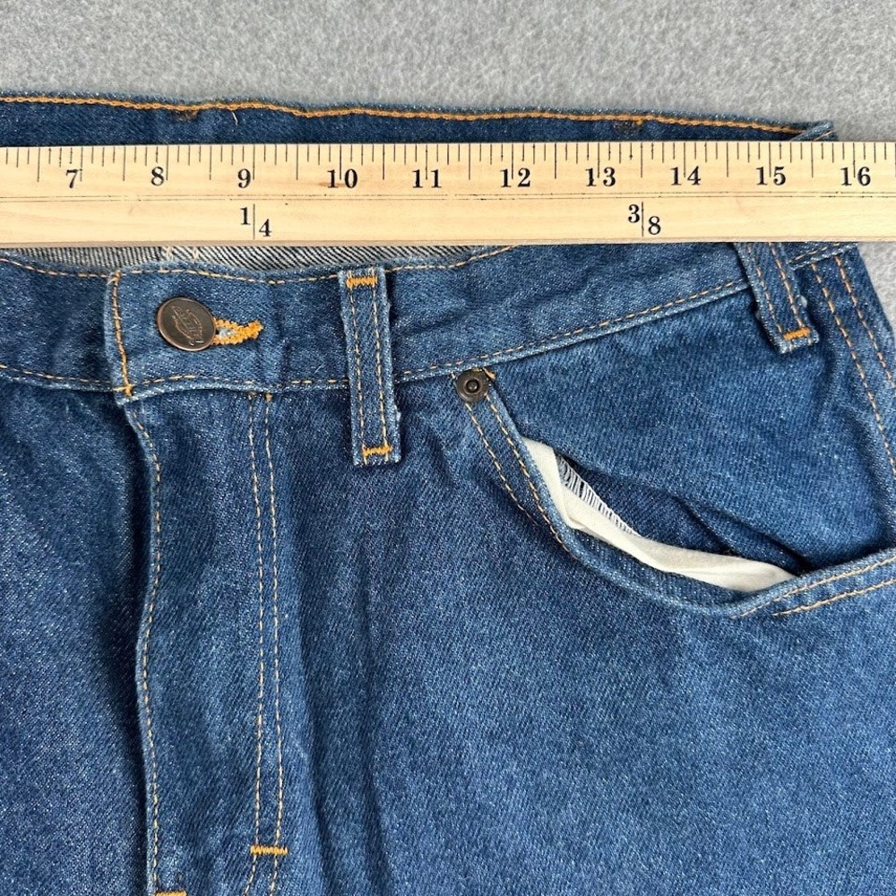 Dickies Mens Relaxed Fit Straight Leg Jeans Dark Wash Blue Size 33x32 Cowboy - Picture 5 of 8